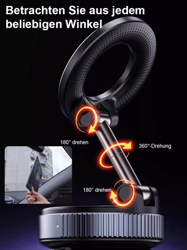 [Stabiler Saugnapfboden]Variabel klappbarer Magnetständer