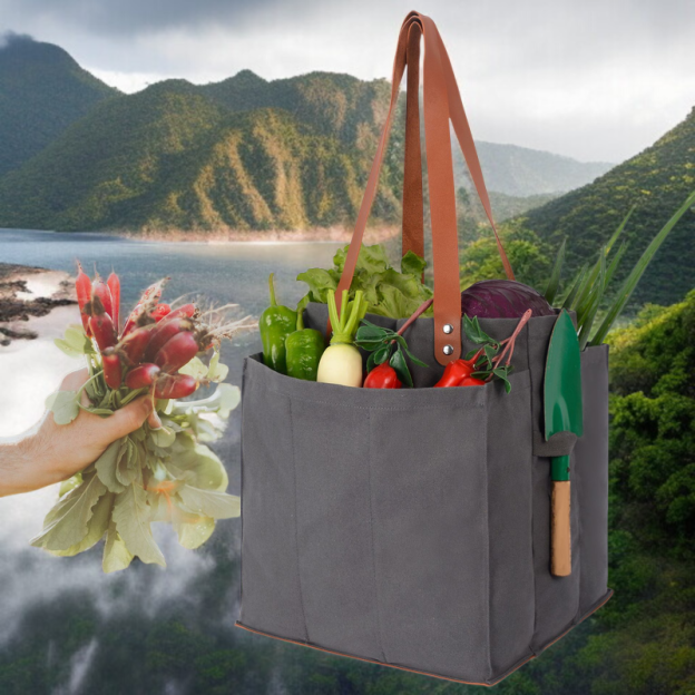Bolsa ecológica multifuncional de lona para compras en supermercado, tipo A, gran capacidad