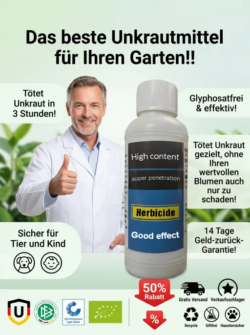 【Wirksam in 1 Stunde】sicheres und harmloses Herbizid