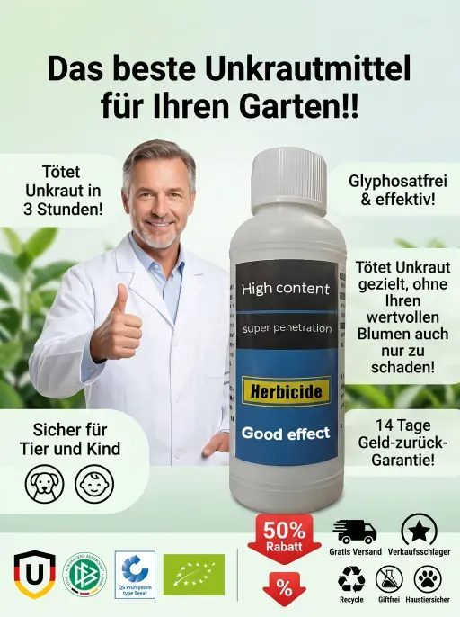 【Wirksam in 1 Stunde】sicheres und harmloses Herbizid