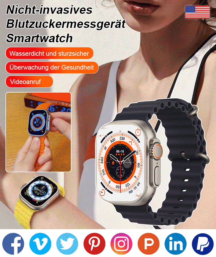 Bluetooth-Blutzucker-Smartwatch anrufen