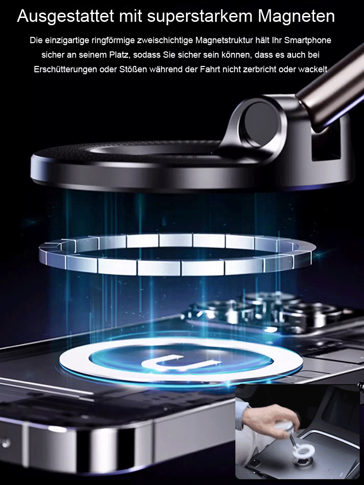 [Stabiler Saugnapfboden]Variabel klappbarer Magnetständer