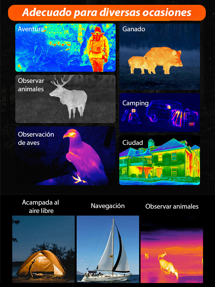 Monocular de imagen térmica German Tech Visión nocturna