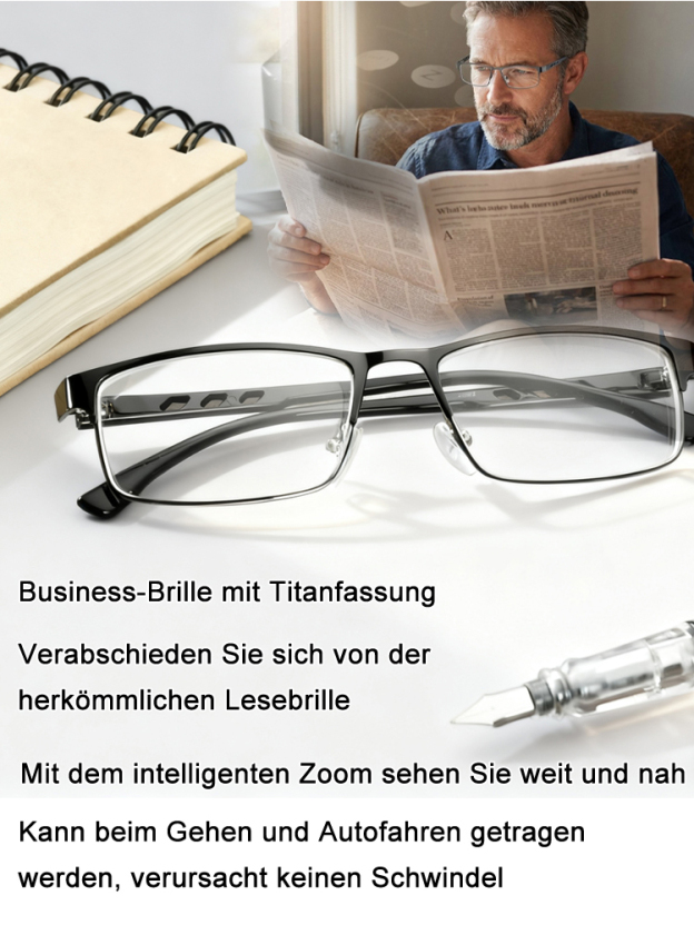 Kristall-Autofokus-Anti-Blaulicht-Photochromatische Lesebrille