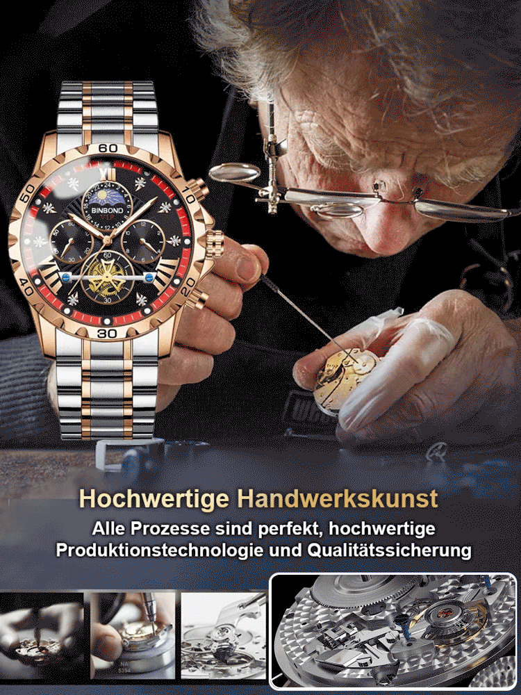 Tourbillon-Uhrwerk ✨ Strenge Kalibrierung über 1200 Stunden. Chronometer-genaue Präzision.