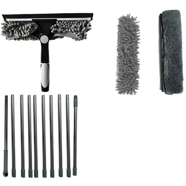 JMY Zwei-in-Eins-Fensterreinigungsschaber Glasreinigung Artefaktreinigung spezielles doppelseitiges