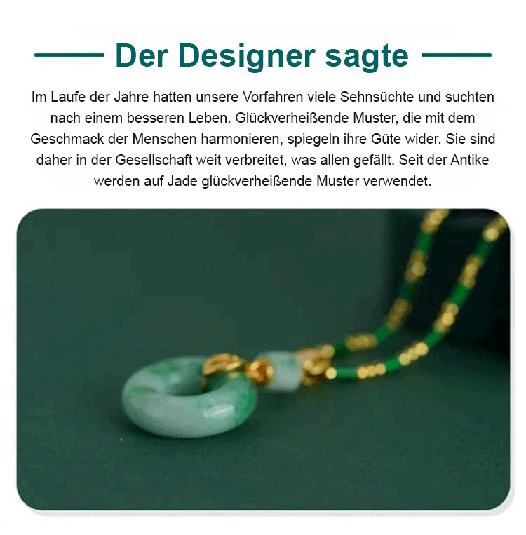 Nahaufnahme vom Verschluss der Meditation Peace Clasp Kette