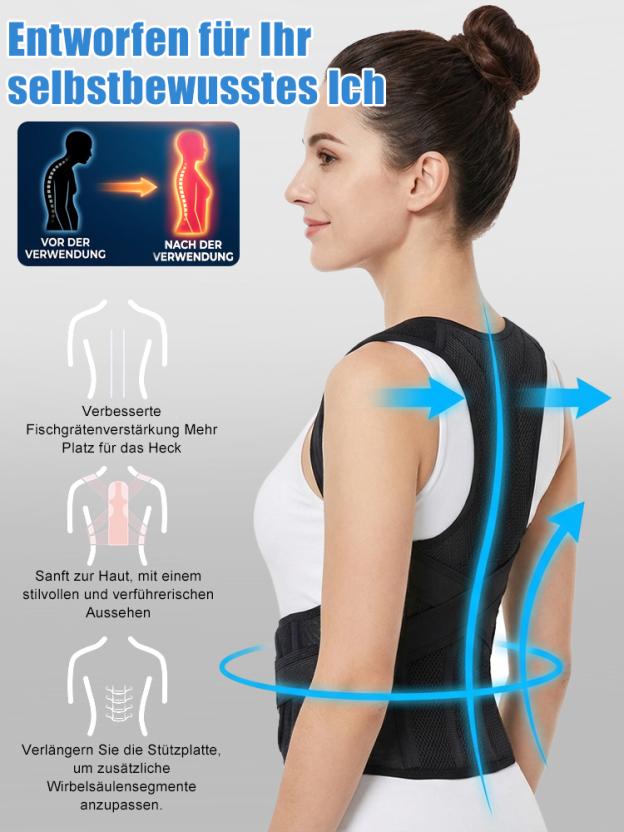 Medizinischer professioneller Korrekturgürtel: Einteiliges unsichtbares Stützkorsett für die Taille