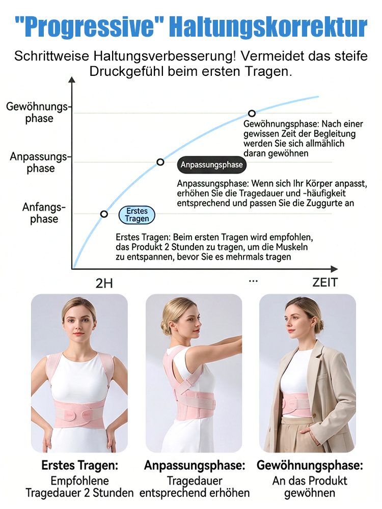 Medizinischer professioneller Korrekturgürtel: Einteiliges unsichtbares Stützkorsett für die Taille
