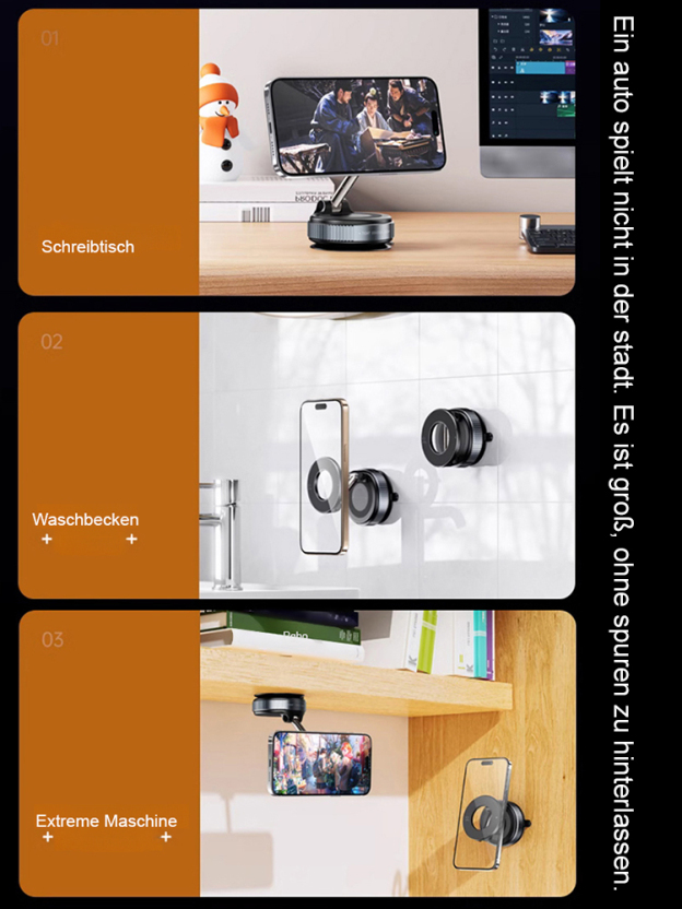 [Stabiler Saugnapfboden]Variabel klappbarer Magnetständer