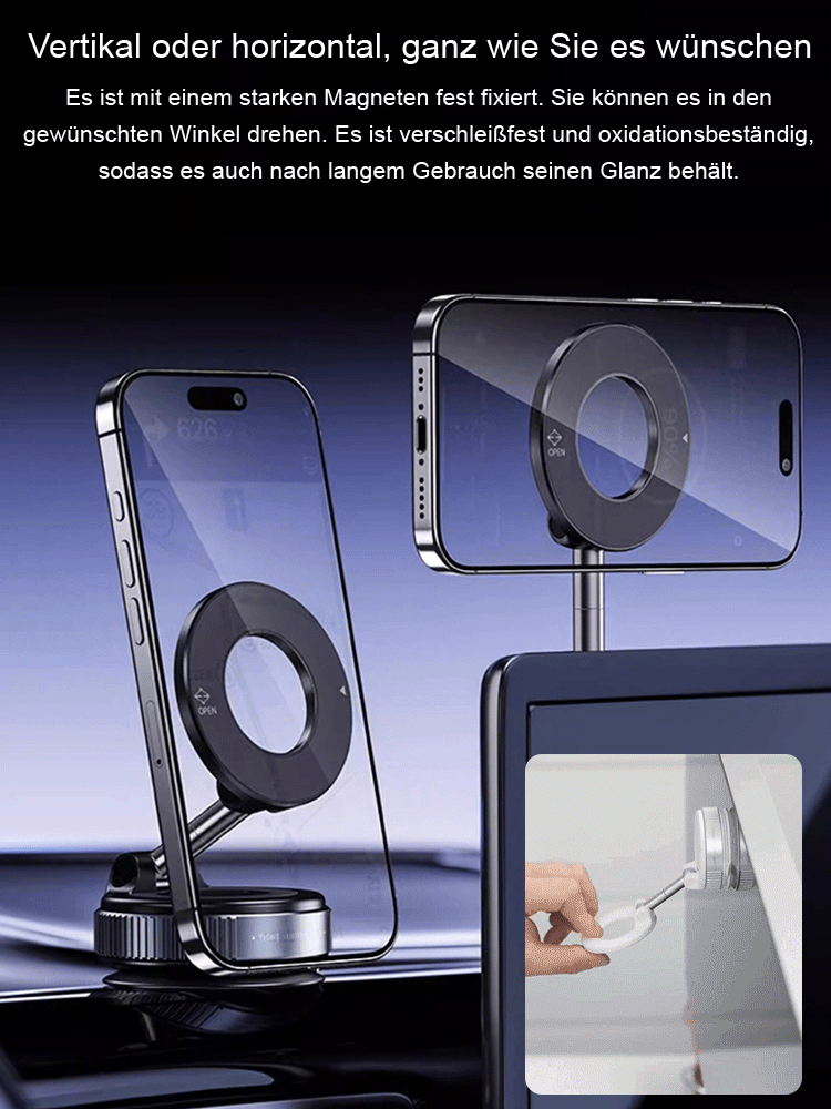 [Stabiler Saugnapfboden]Variabel klappbarer Magnetständer