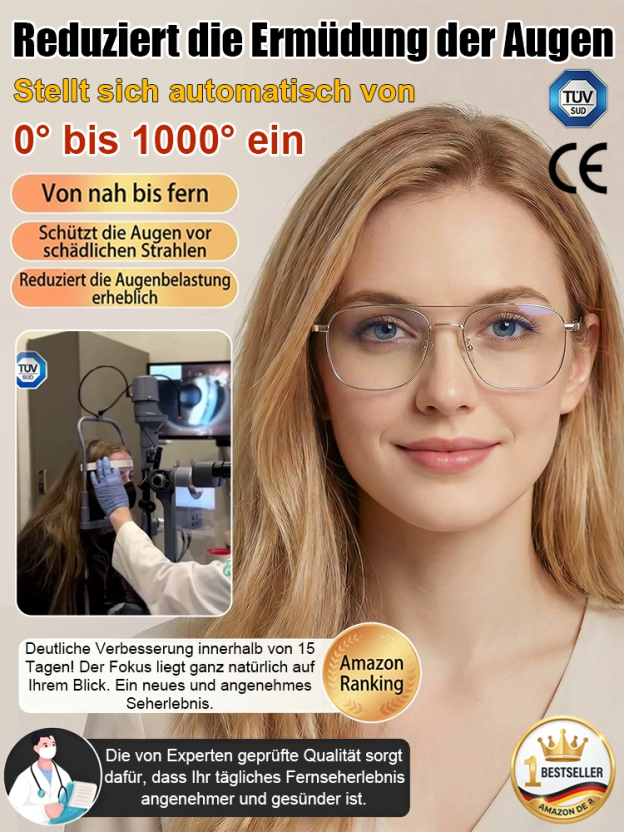 【Keine Verschreibung erforderlich】Smart Zoom Photochromic Blaulichtfilter-Lesebrille