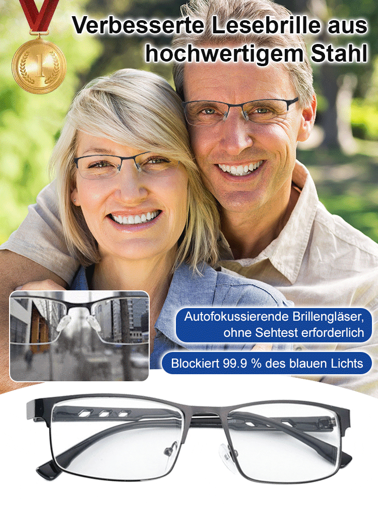 Kristall-Autofokus-Anti-Blaulicht-Photochromatische Lesebrille