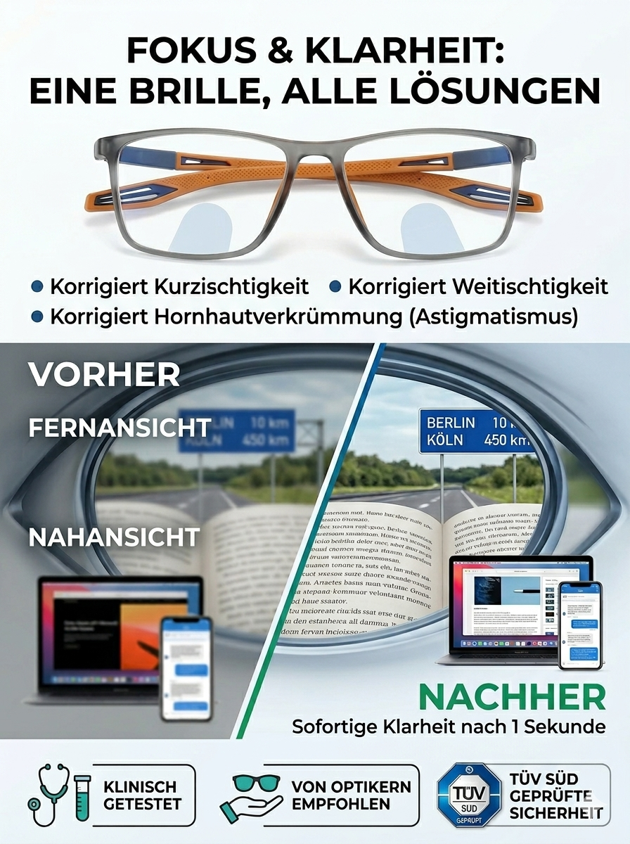 【✨️100-1000° intelligente Fokussierung】Ultraleichte und bequeme Anti-Blaulicht-Brille für Presbyopie