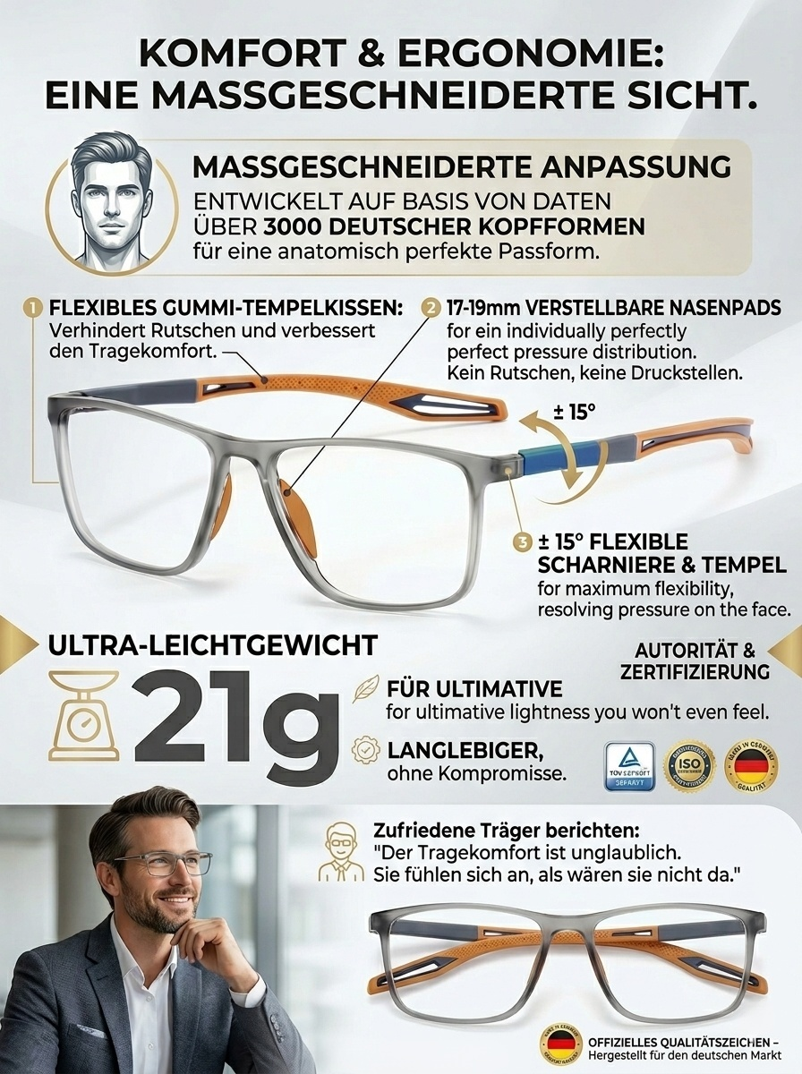 【✨️100-1000° intelligente Fokussierung】Ultraleichte und bequeme Anti-Blaulicht-Brille für Presbyopie