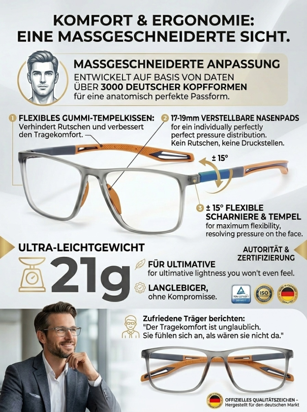 【✨️100-1000° intelligente Fokussierung】Ultraleichte und bequeme Anti-Blaulicht-Brille für Presbyopie