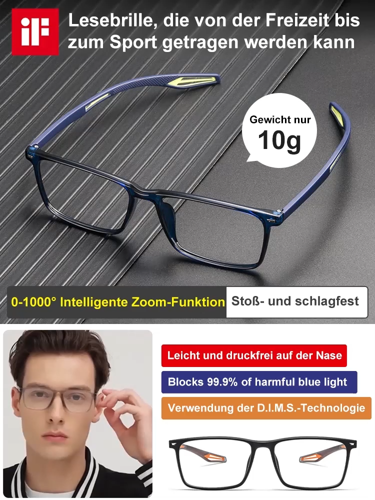 【Sehkraft zurück auf 20 Jahre】Intelligente Fokusveränderung Komfortable Lesebrille