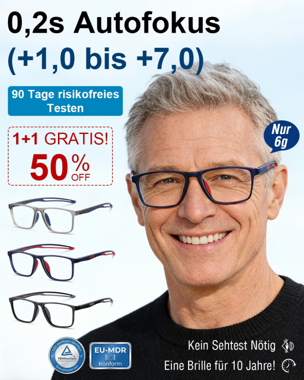 Ultraleichte Sport-Lesebrille mit intelligentem Zoom