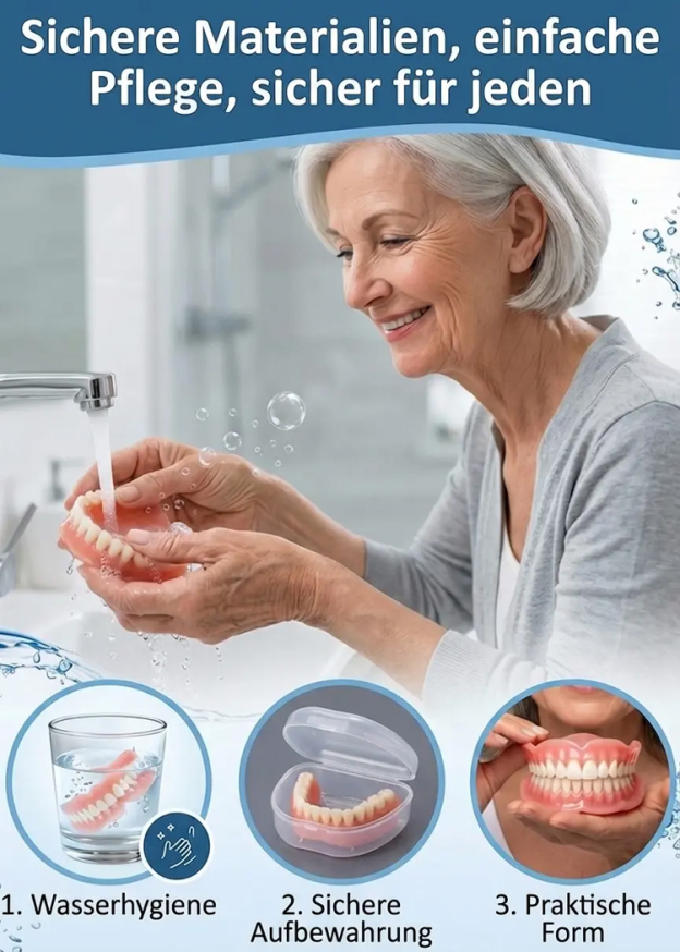 【Mit tragbarem Aufbewahrungsetui】Vollständige Zahnschiene für ein schönes Lächeln