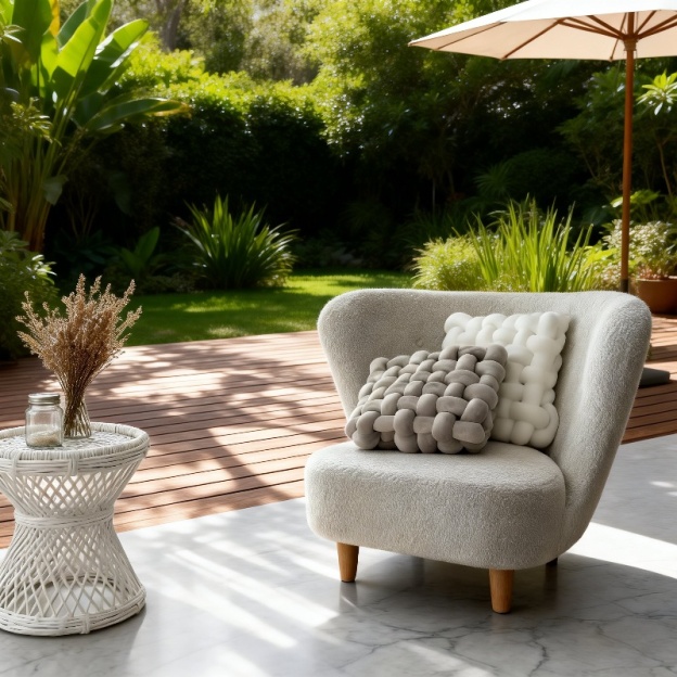 Skandinavisches Knotenkissen, weiches Sitzkissen