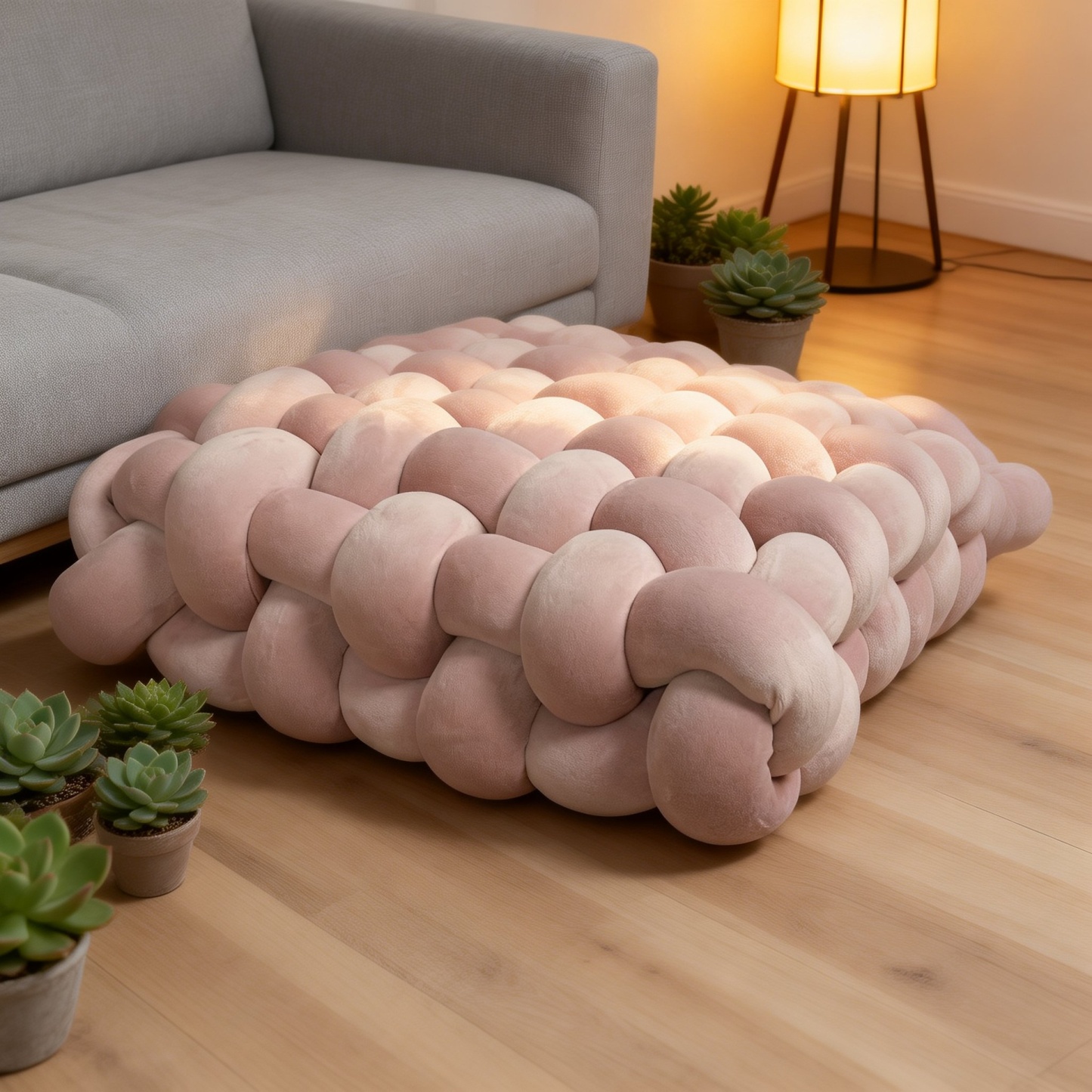 Skandinavisches Knotenkissen, weiches Sitzkissen