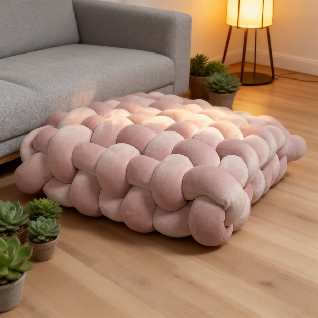 Skandinavisches Knotenkissen, weiches Sitzkissen