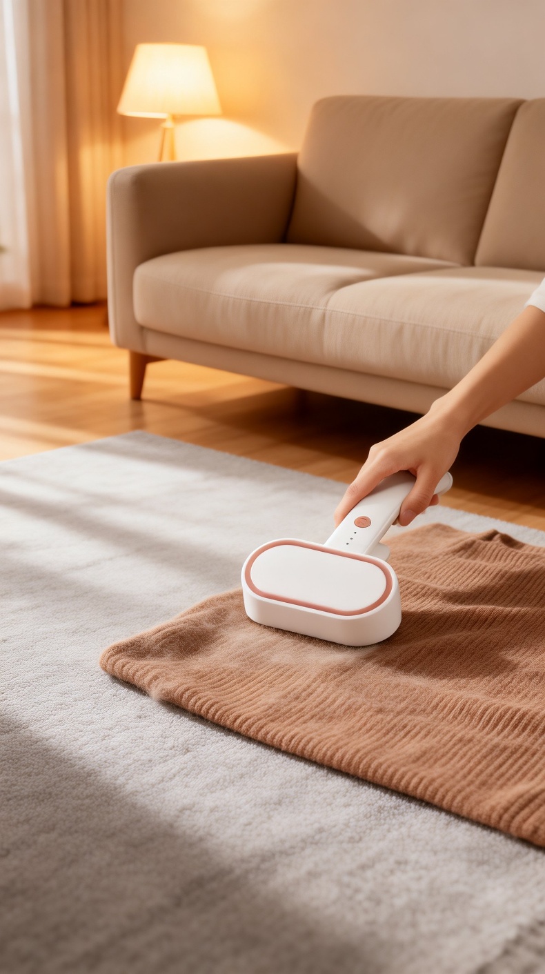 Ergonomischer Haarballenentferner mit abnehmbarer Staubbox