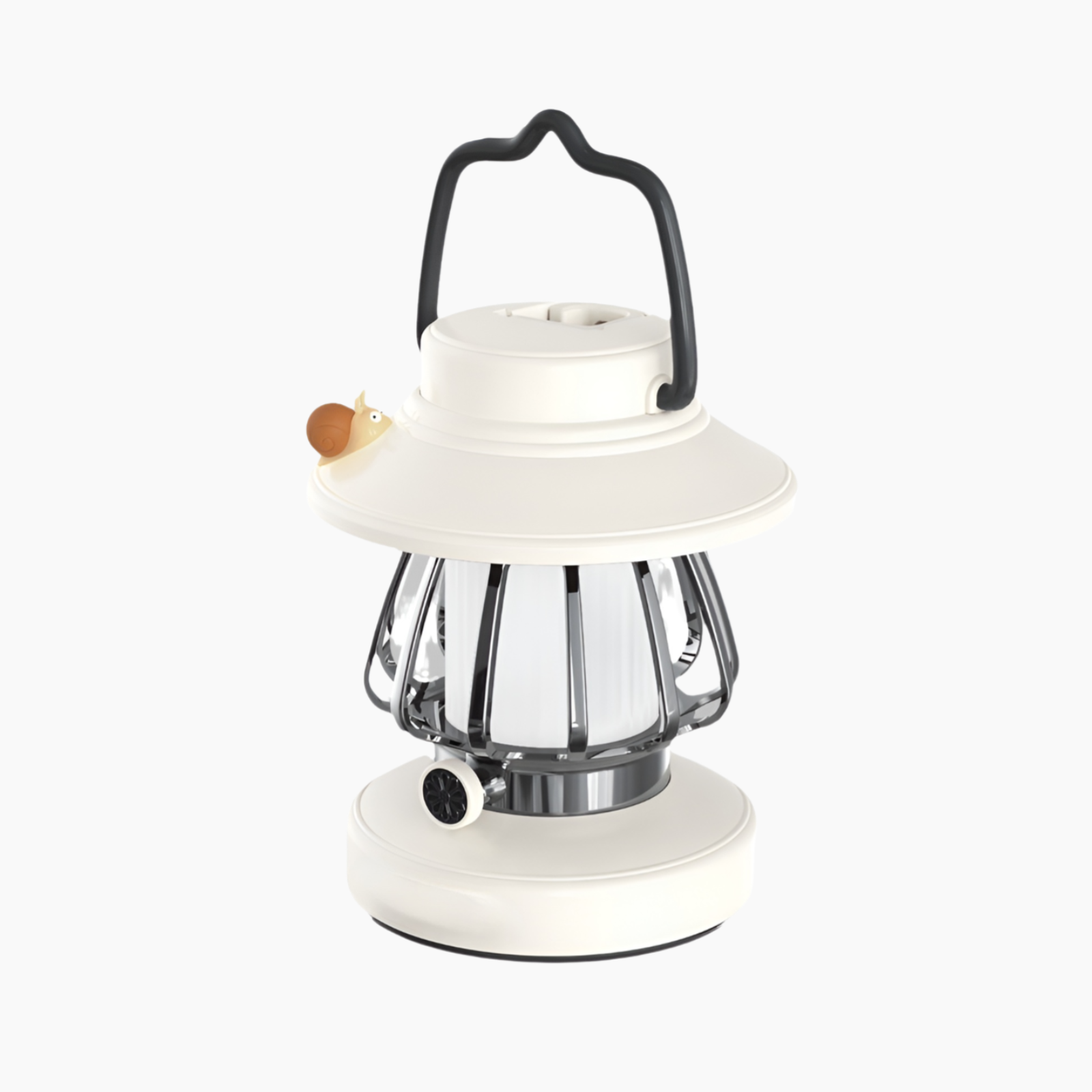 Tragbare Retro-Campinglampe mit LED-Nachtlicht und drei Positionen, USB-Aufladung