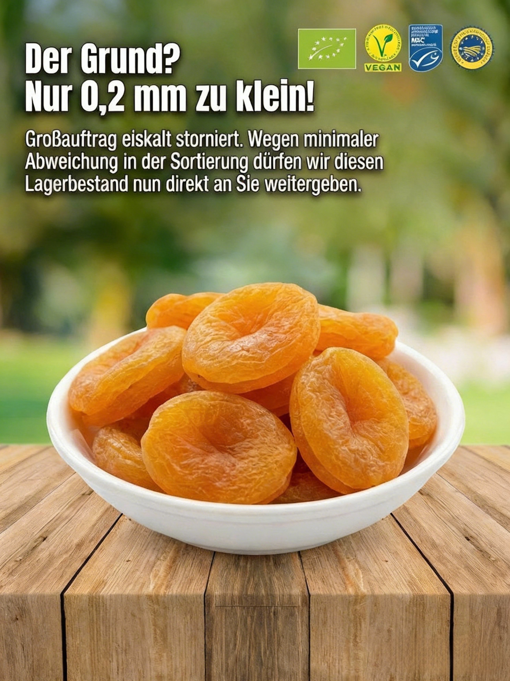 【Von Herz-Kreislauf-Spezialisten empfohlen】 Bayerns Spezialität: Getrocknete Aprikosen