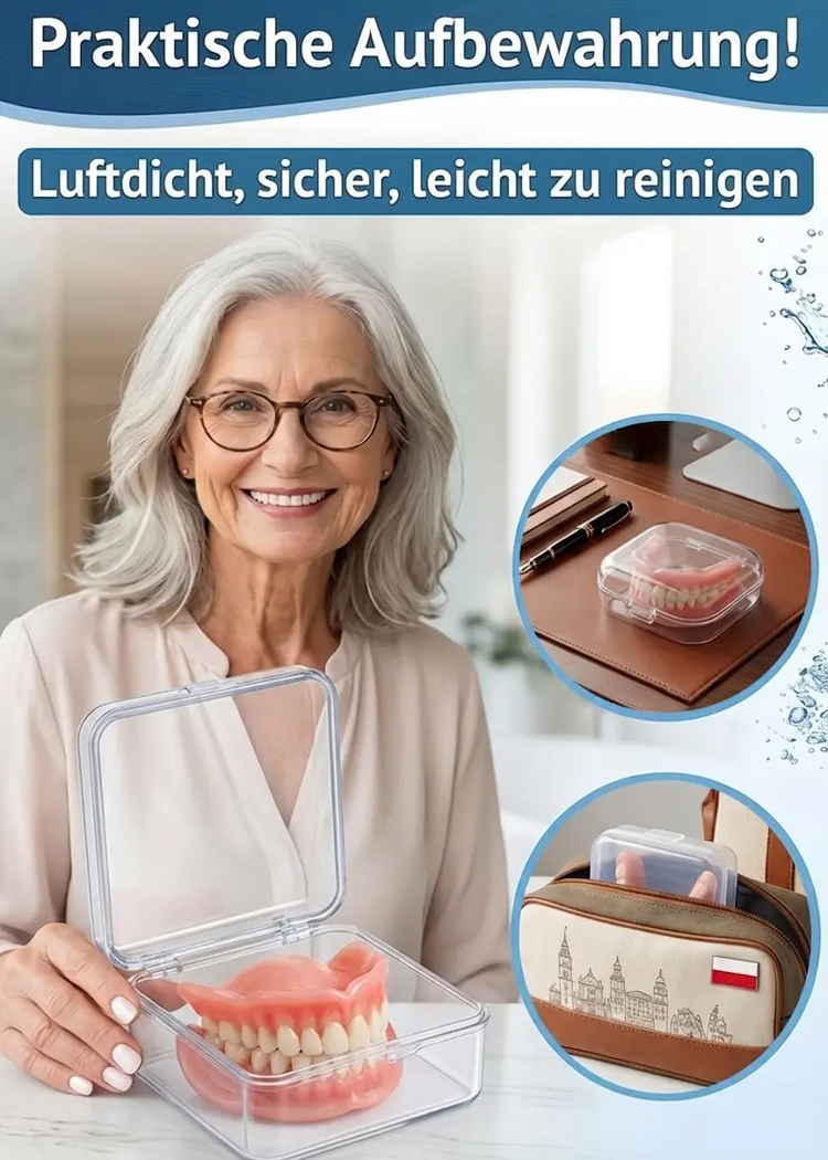 【Mit tragbarem Aufbewahrungsetui】Vollständige Zahnschiene für ein schönes Lächeln