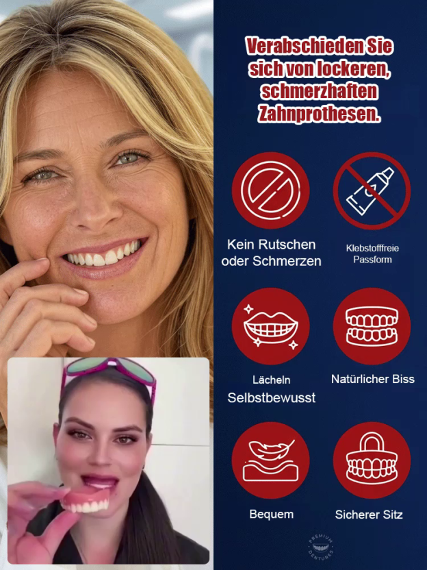 [Stellen Sie Ihr perfektes Lächeln wieder her] Hochhaftende medizinische Vollprothesen