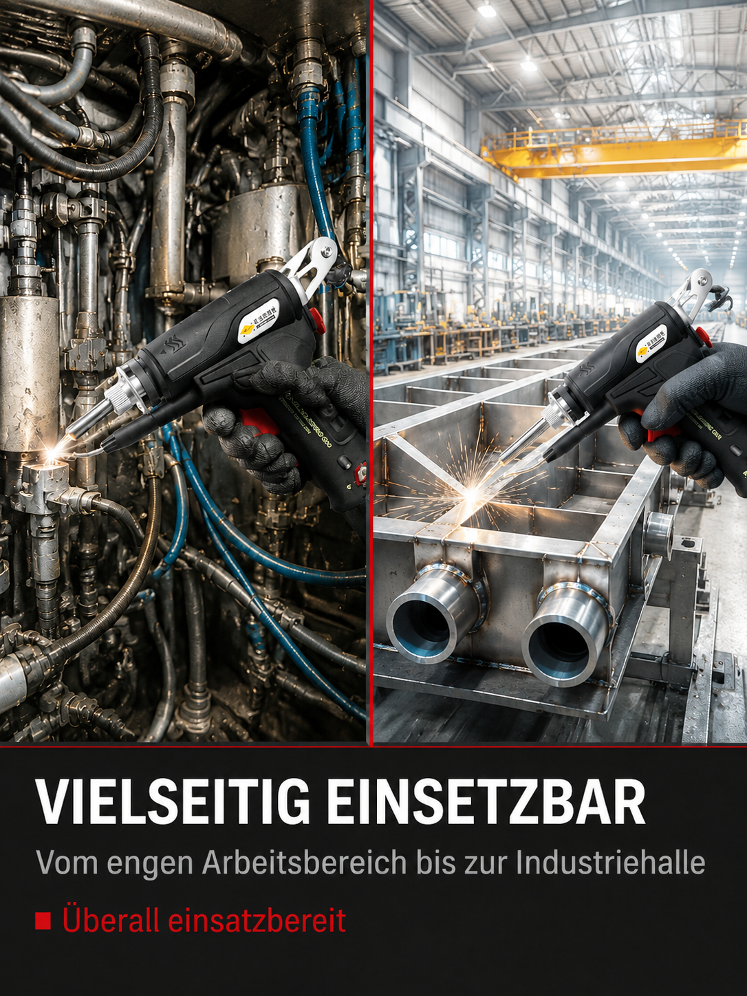  【90 ℃-480 ℃ einstellbar】 Handheld-Laserschweißmaschine
