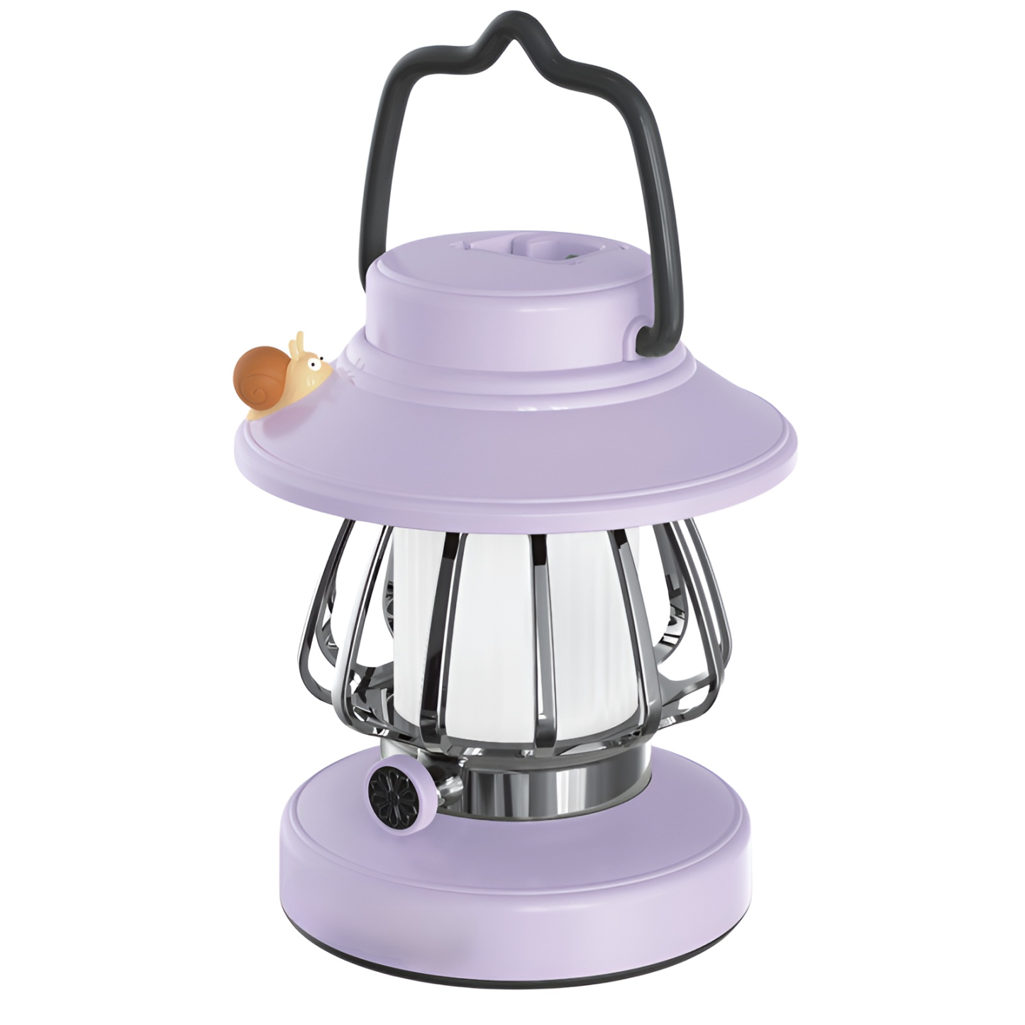 Tragbare Retro-Campinglampe mit LED-Nachtlicht und drei Positionen, USB-Aufladung