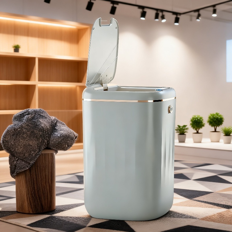 Leichter, luxuriöser, intelligenter Induktions-Mülleimer, großer automatischer Mülleimer, wasserdich