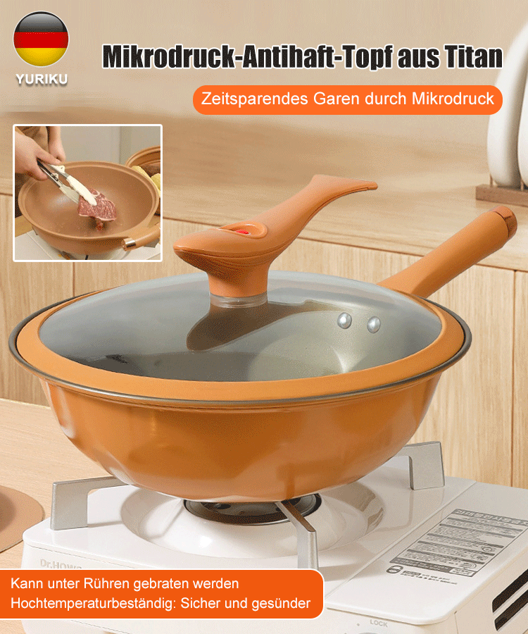 Titan Mikropresse Ton Antihaft-Gesundheit Topf