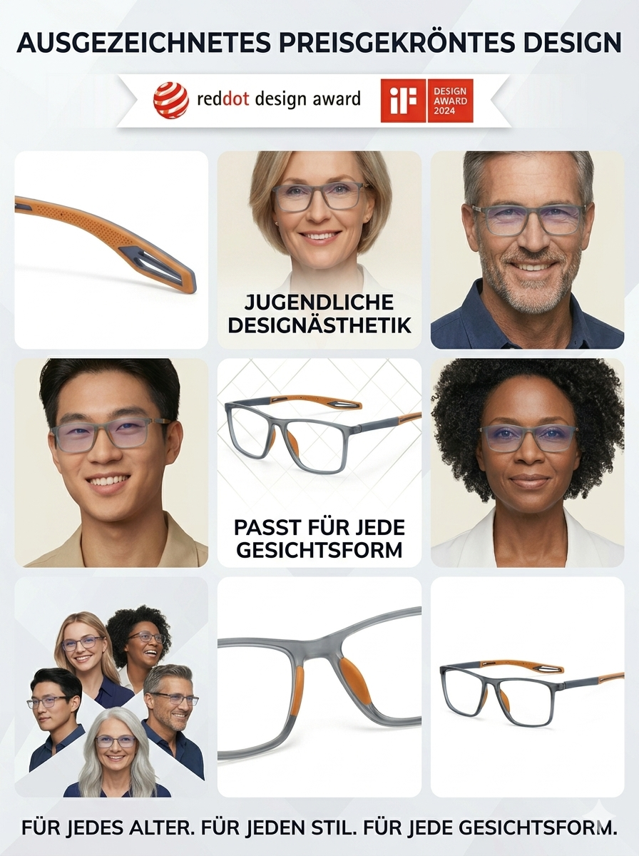 【✨️100-1000° intelligente Fokussierung】Ultraleichte und bequeme Anti-Blaulicht-Brille für Presbyopie