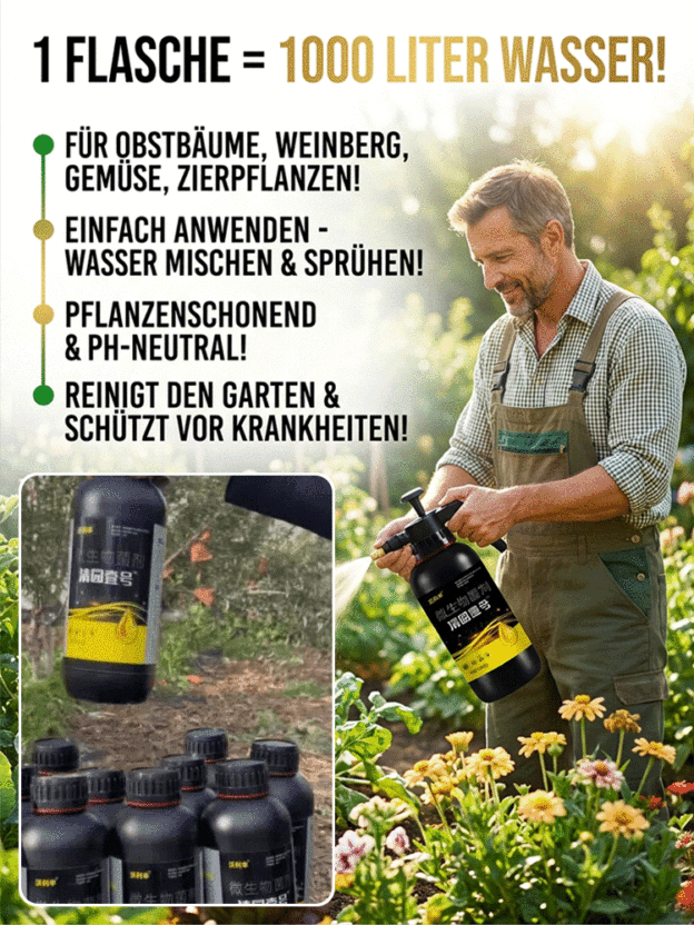 【Eine Flasche verdünnt mit Wasser auf 1000 Pfund】Pflanzen- und Obstbaumreinigungsmittel