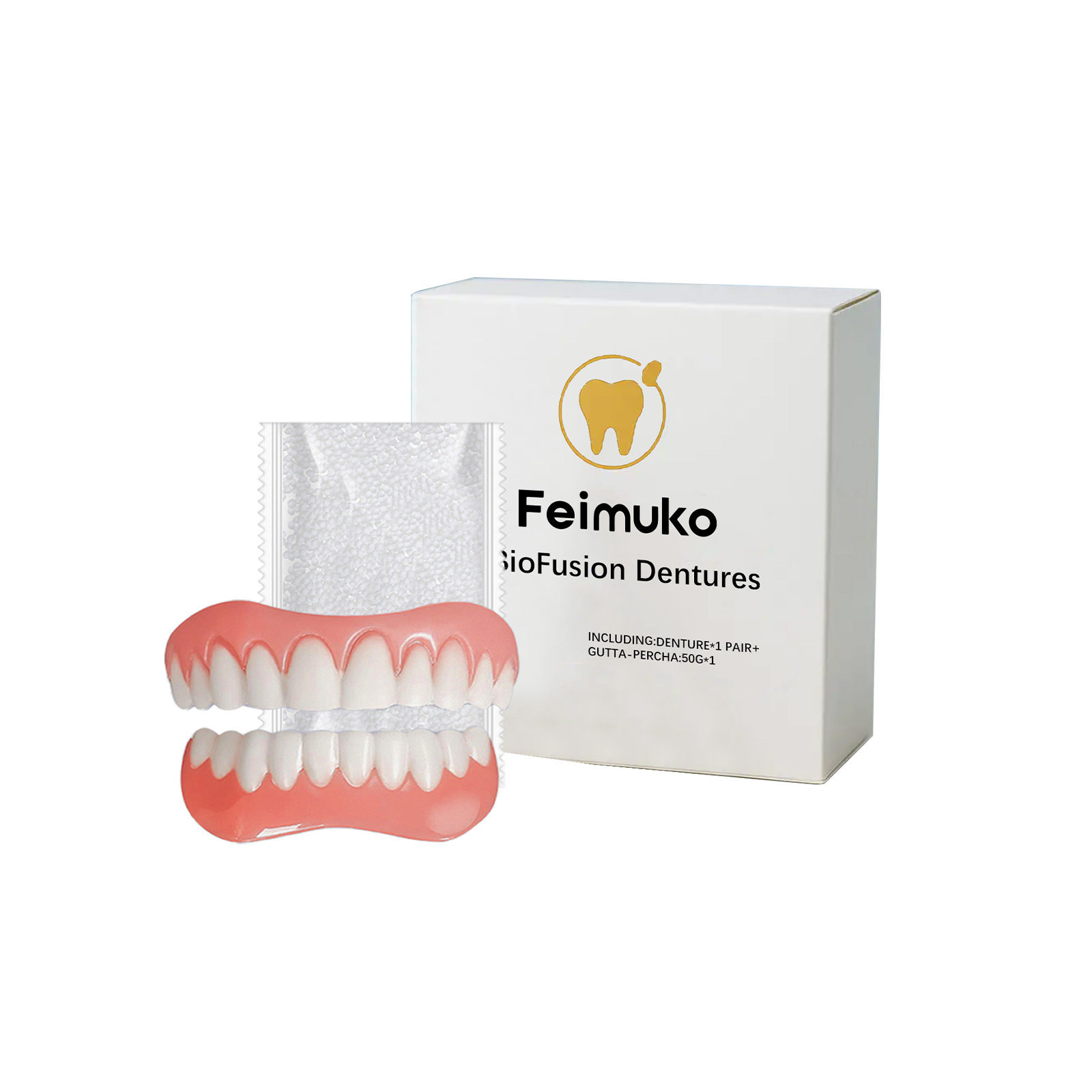 Natürliches Lächeln Komfort-Zahnset