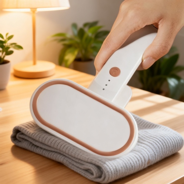 Haarklopfer & Haarballenentferner mit Saugfunktion, ergonomisch, Staubbox abnehmbar