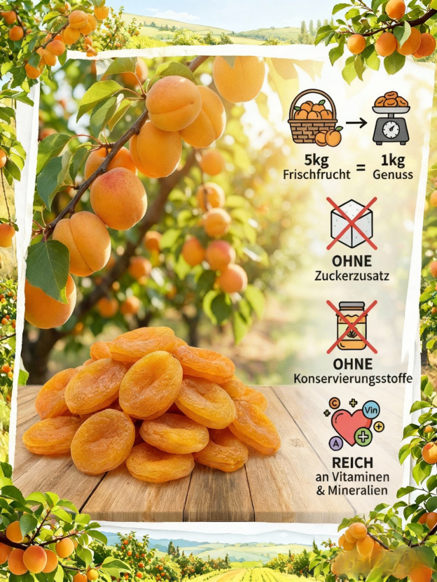 【Von Herz-Kreislauf-Spezialisten empfohlen】 Bayerns Spezialität: Getrocknete Aprikosen