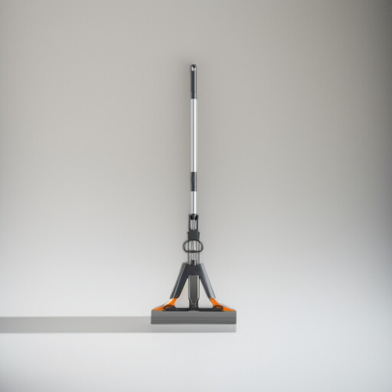 Lazy person's home handfree large rubber sponge roller mop