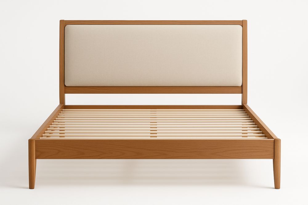 Vuode massiivipuusta 160x200 cm vaaleanruskea/beige-lumiaurorahaven