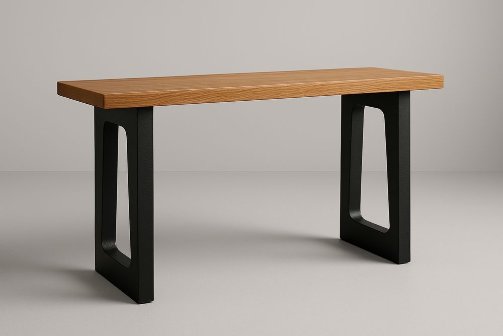 Puinen teräspöytä 120x40x75 cm-lumiaurorahaven