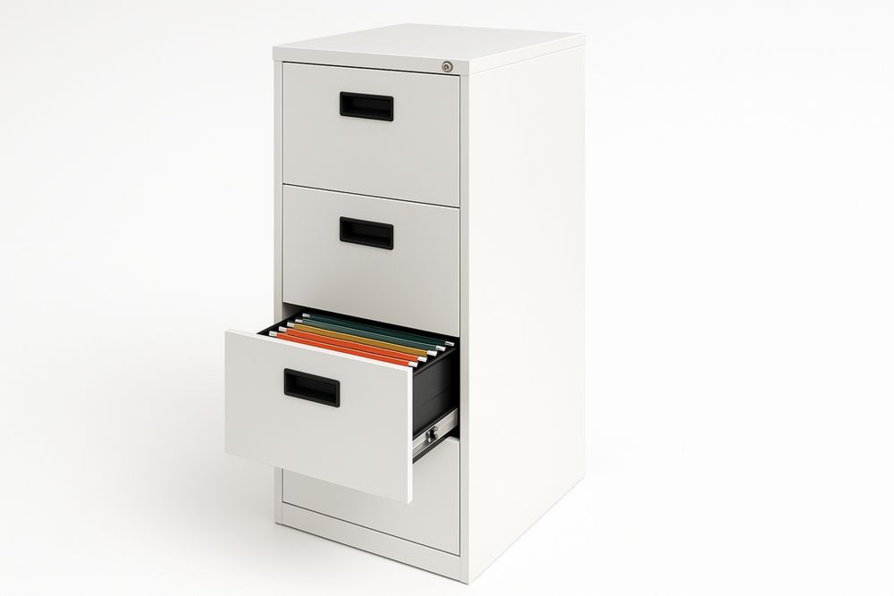 Metallinen arkistokaappi 3 vetolaatikkoa teräs valkoinen-lumiaurorahaven