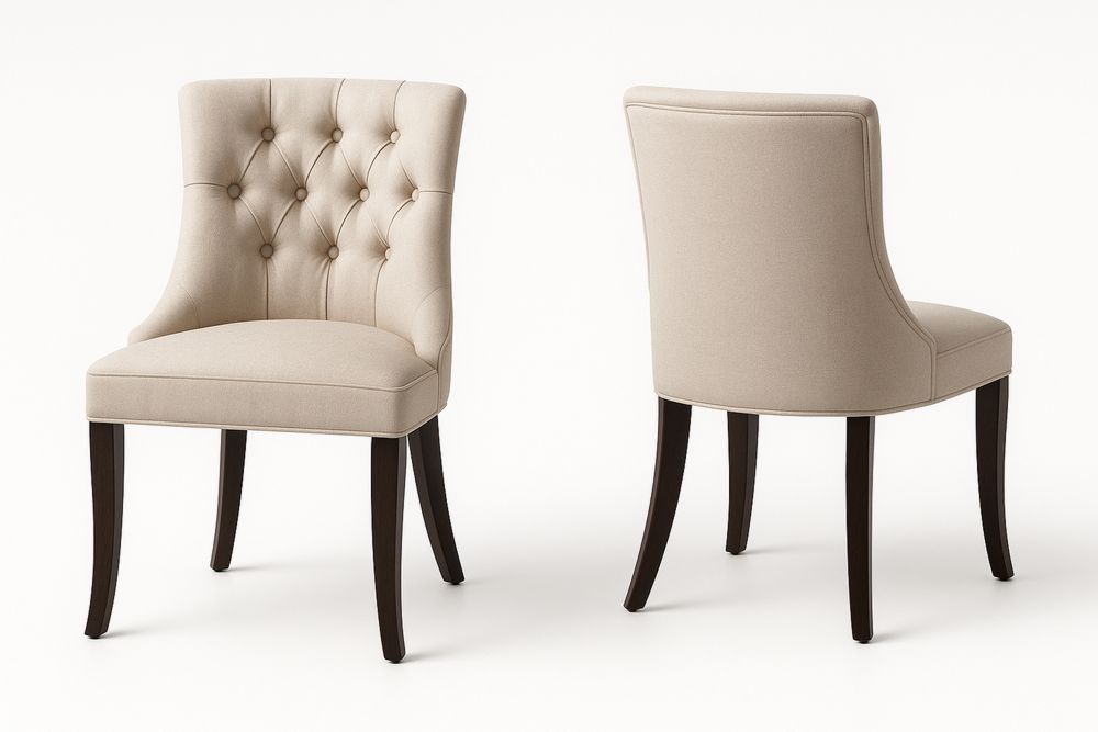 Tuftattu puutuoli synteettinen beige 75 cm korkeus, 50 cm leveys, 55 cm syvyys-lumiaurorahaven