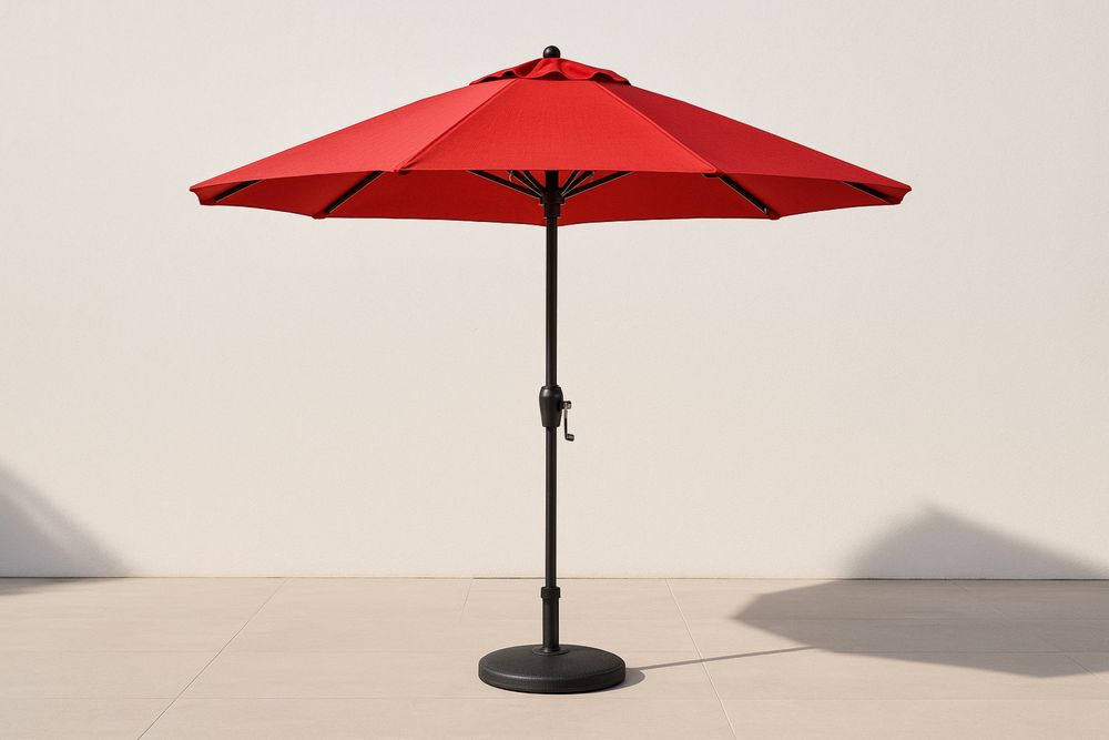 Teräs ulkovarjo 270 cm punainen polyesteri-lumiaurorahaven