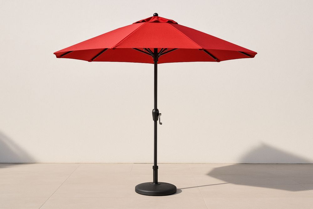 Teräs ulkovarjo 270 cm punainen polyesteri-lumiaurorahaven