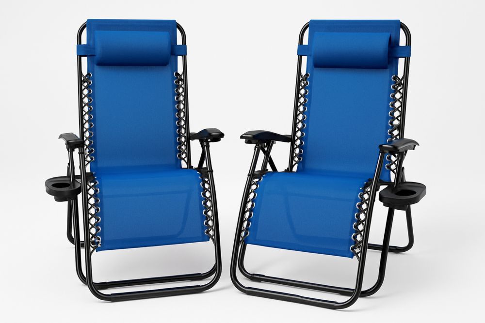 Säädettävät lepotuolit polyesteristä teräsrungolla 2 kpl-lumiaurorahaven