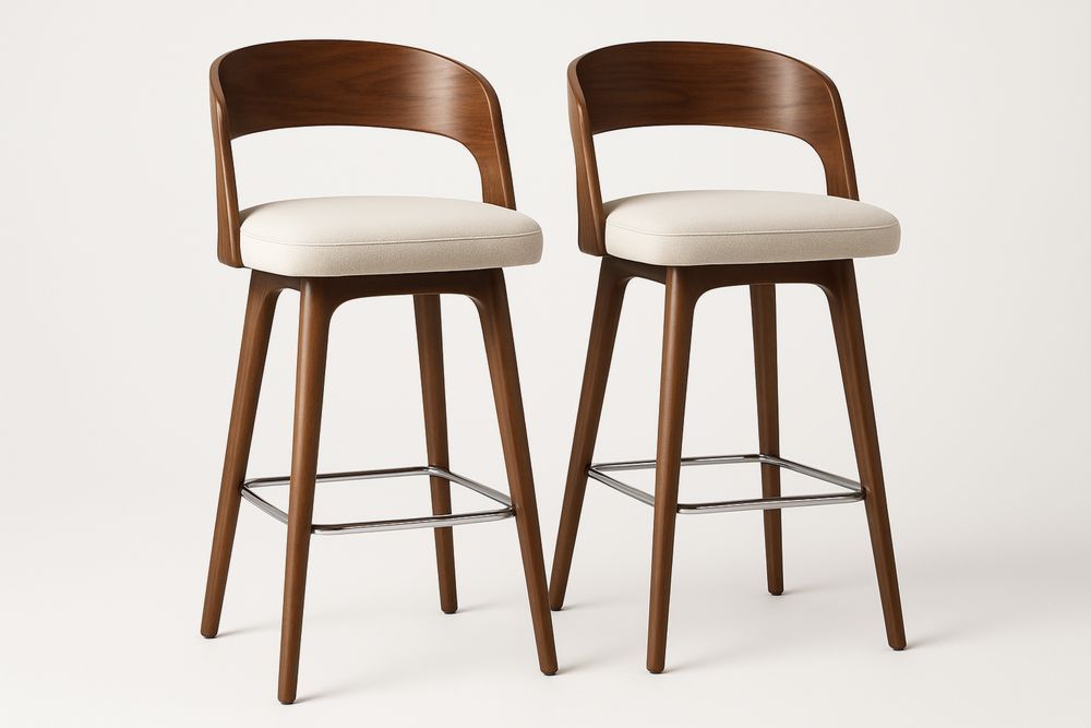 Puu- ja tekstiilibaarituolisetti, beige, 76 cm-lumiaurorahaven