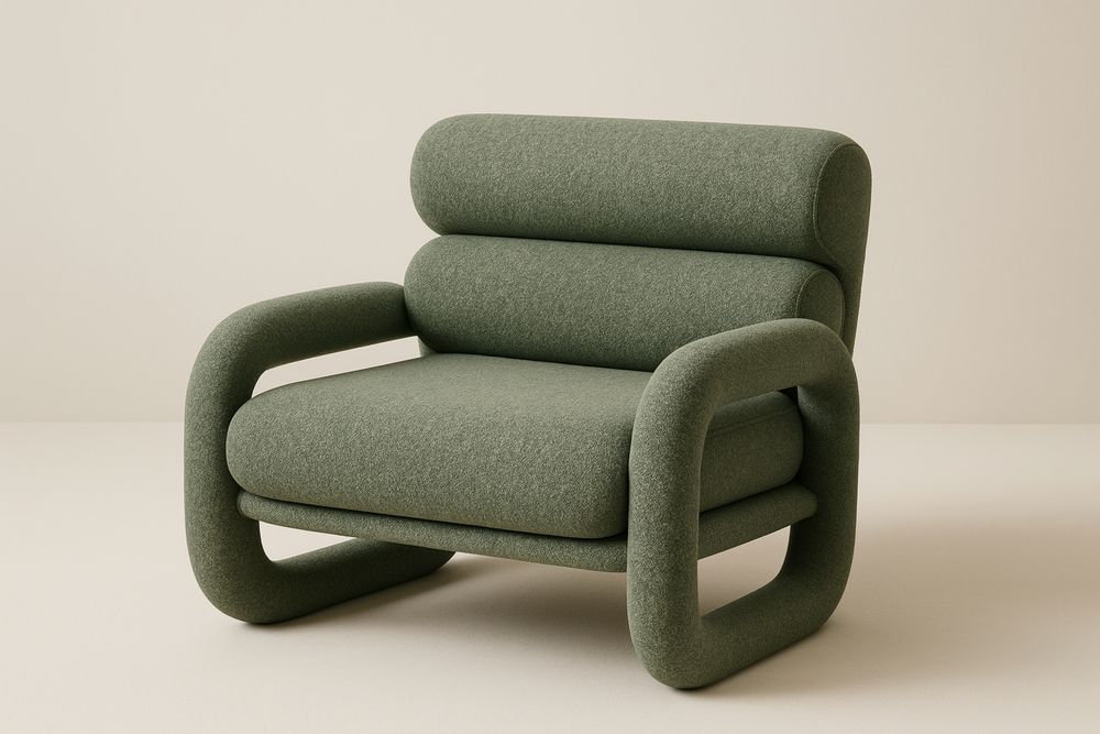 Vihreä nojatuoli, polyesteri, 85x85x75 cm-lumiaurorahaven